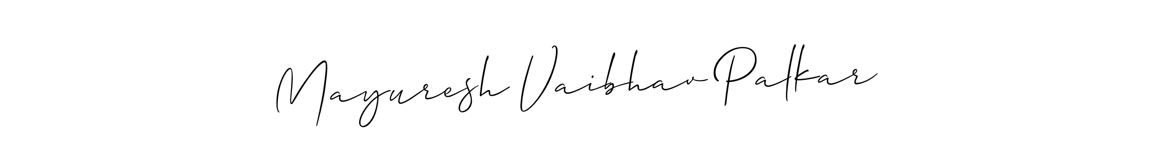 Mayuresh Vaibhav Palkar stylish signature style. Best Handwritten Sign (Allison_Script) for my name. Handwritten Signature Collection Ideas for my name Mayuresh Vaibhav Palkar. Mayuresh Vaibhav Palkar signature style 2 images and pictures png