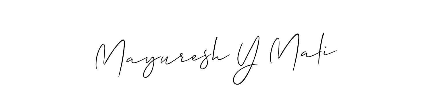 It looks lik you need a new signature style for name Mayuresh Y Mali. Design unique handwritten (Allison_Script) signature with our free signature maker in just a few clicks. Mayuresh Y Mali signature style 2 images and pictures png