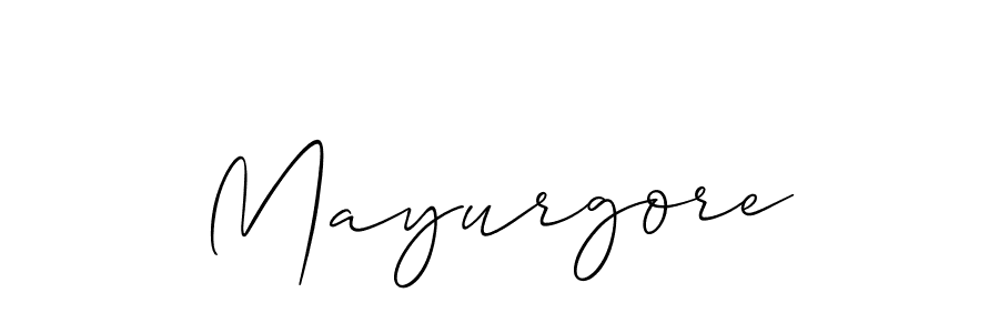 How to make Mayurgore name signature. Use Allison_Script style for creating short signs online. This is the latest handwritten sign. Mayurgore signature style 2 images and pictures png