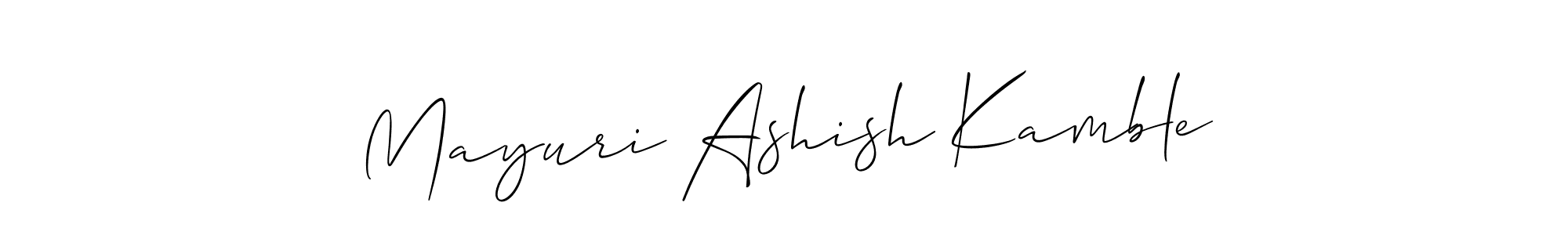 Also we have Mayuri Ashish Kamble name is the best signature style. Create professional handwritten signature collection using Allison_Script autograph style. Mayuri Ashish Kamble signature style 2 images and pictures png