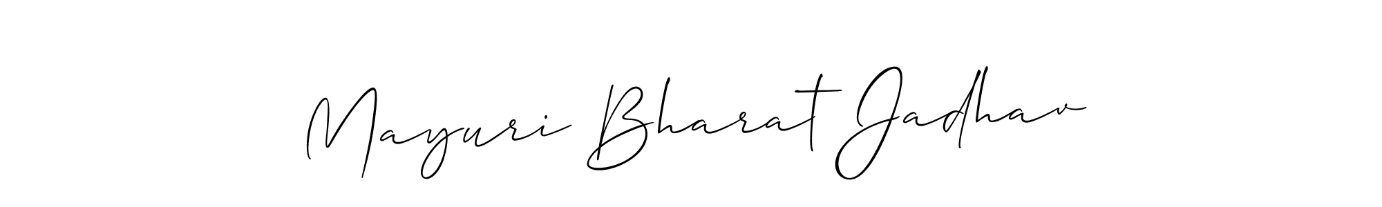 How to make Mayuri Bharat Jadhav signature? Allison_Script is a professional autograph style. Create handwritten signature for Mayuri Bharat Jadhav name. Mayuri Bharat Jadhav signature style 2 images and pictures png