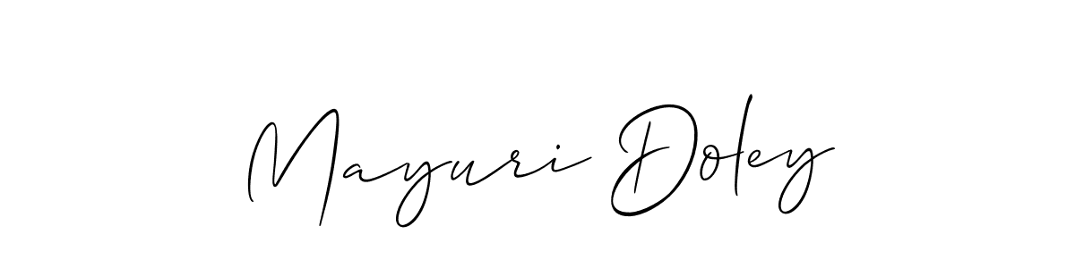 How to make Mayuri Doley name signature. Use Allison_Script style for creating short signs online. This is the latest handwritten sign. Mayuri Doley signature style 2 images and pictures png