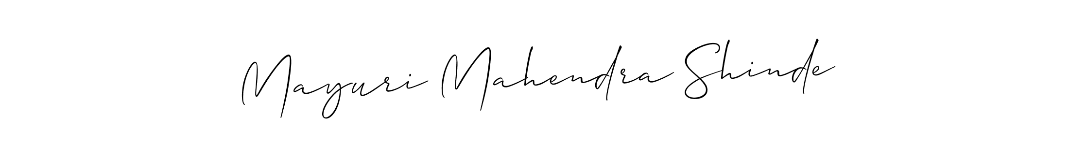 Make a short Mayuri Mahendra Shinde signature style. Manage your documents anywhere anytime using Allison_Script. Create and add eSignatures, submit forms, share and send files easily. Mayuri Mahendra Shinde signature style 2 images and pictures png