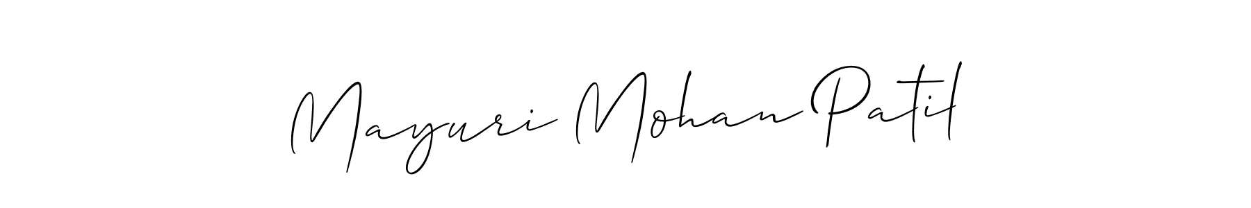 Use a signature maker to create a handwritten signature online. With this signature software, you can design (Allison_Script) your own signature for name Mayuri Mohan Patil. Mayuri Mohan Patil signature style 2 images and pictures png