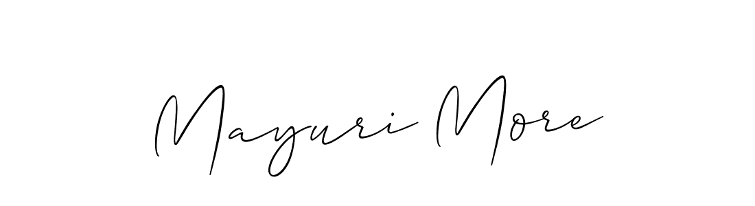 It looks lik you need a new signature style for name Mayuri More. Design unique handwritten (Allison_Script) signature with our free signature maker in just a few clicks. Mayuri More signature style 2 images and pictures png