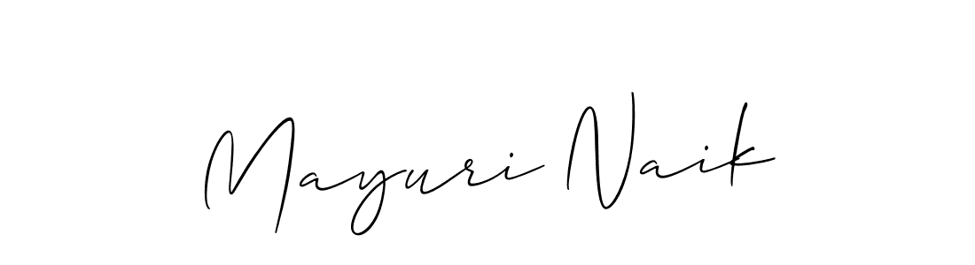 Design your own signature with our free online signature maker. With this signature software, you can create a handwritten (Allison_Script) signature for name Mayuri Naik. Mayuri Naik signature style 2 images and pictures png