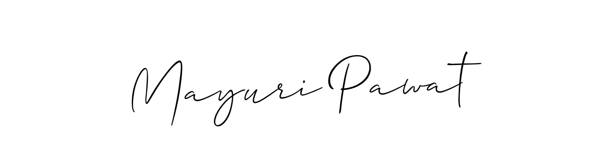 Use a signature maker to create a handwritten signature online. With this signature software, you can design (Allison_Script) your own signature for name Mayuri Pawat. Mayuri Pawat signature style 2 images and pictures png
