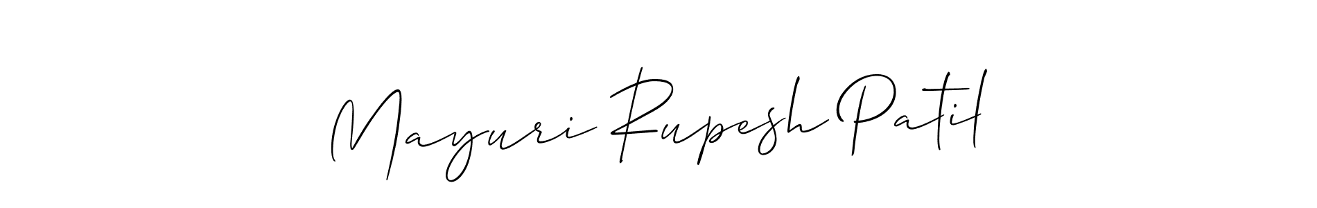 Create a beautiful signature design for name Mayuri Rupesh Patil. With this signature (Allison_Script) fonts, you can make a handwritten signature for free. Mayuri Rupesh Patil signature style 2 images and pictures png