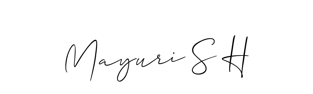 if you are searching for the best signature style for your name Mayuri S H. so please give up your signature search. here we have designed multiple signature styles  using Allison_Script. Mayuri S H signature style 2 images and pictures png