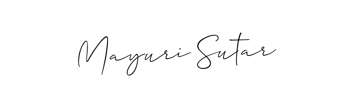 Also we have Mayuri Sutar name is the best signature style. Create professional handwritten signature collection using Allison_Script autograph style. Mayuri Sutar signature style 2 images and pictures png