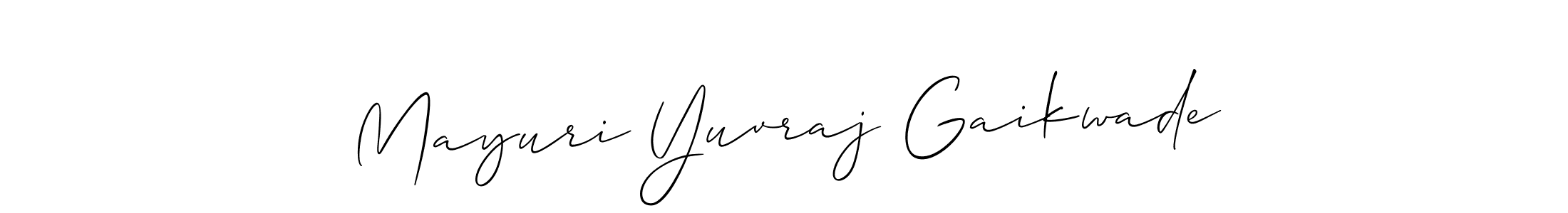 Use a signature maker to create a handwritten signature online. With this signature software, you can design (Allison_Script) your own signature for name Mayuri Yuvraj Gaikwade. Mayuri Yuvraj Gaikwade signature style 2 images and pictures png