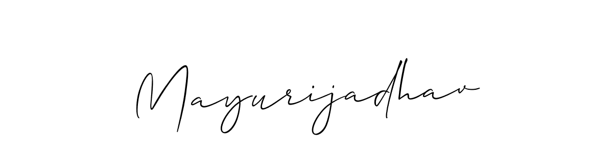 You should practise on your own different ways (Allison_Script) to write your name (Mayurijadhav) in signature. don't let someone else do it for you. Mayurijadhav signature style 2 images and pictures png