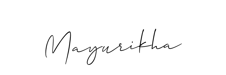 Also we have Mayurikha name is the best signature style. Create professional handwritten signature collection using Allison_Script autograph style. Mayurikha signature style 2 images and pictures png