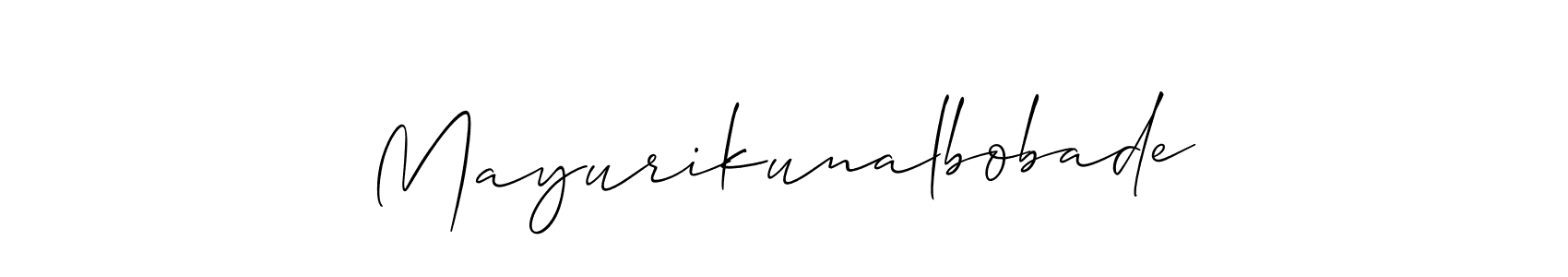 How to make Mayurikunalbobade signature? Allison_Script is a professional autograph style. Create handwritten signature for Mayurikunalbobade name. Mayurikunalbobade signature style 2 images and pictures png