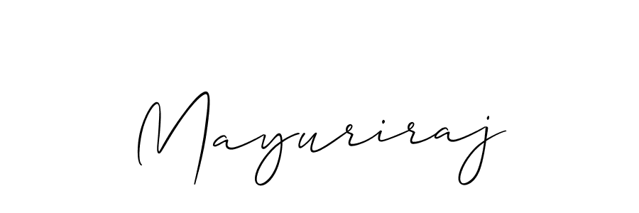 Create a beautiful signature design for name Mayuriraj. With this signature (Allison_Script) fonts, you can make a handwritten signature for free. Mayuriraj signature style 2 images and pictures png