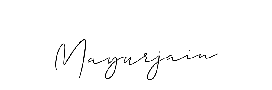 How to make Mayurjain name signature. Use Allison_Script style for creating short signs online. This is the latest handwritten sign. Mayurjain signature style 2 images and pictures png