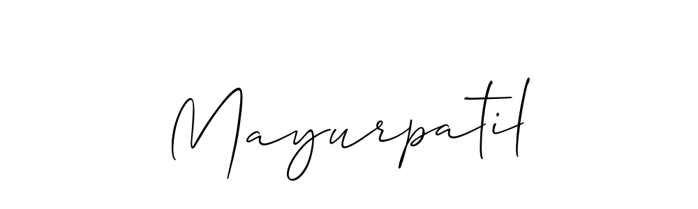 How to make Mayurpatil signature? Allison_Script is a professional autograph style. Create handwritten signature for Mayurpatil name. Mayurpatil signature style 2 images and pictures png