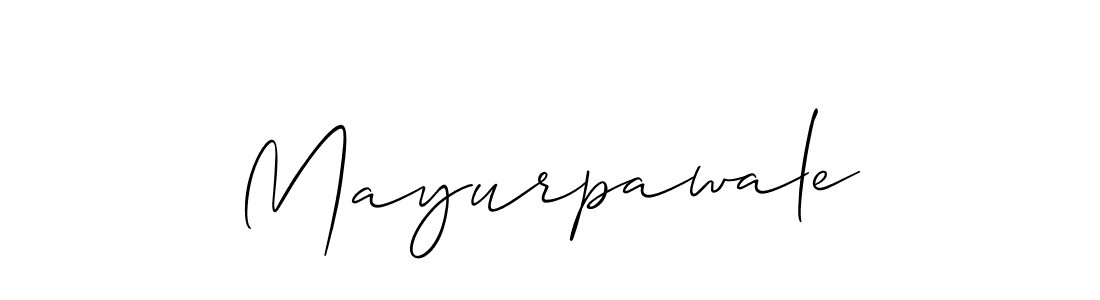 How to make Mayurpawale name signature. Use Allison_Script style for creating short signs online. This is the latest handwritten sign. Mayurpawale signature style 2 images and pictures png