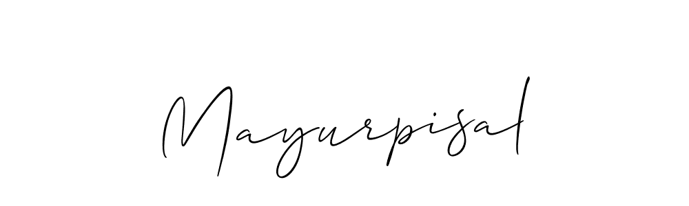 Use a signature maker to create a handwritten signature online. With this signature software, you can design (Allison_Script) your own signature for name Mayurpisal. Mayurpisal signature style 2 images and pictures png