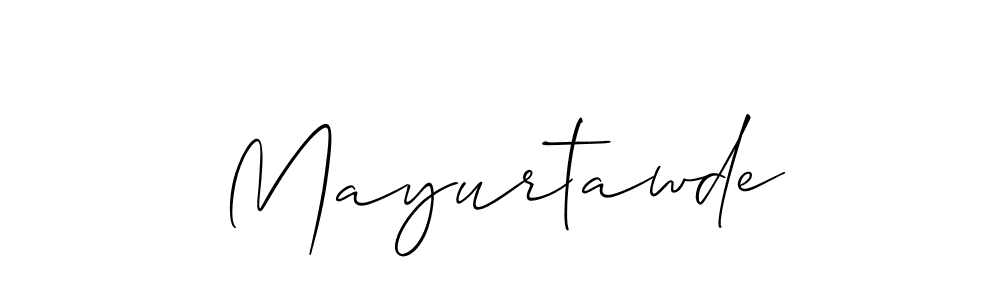Create a beautiful signature design for name Mayurtawde. With this signature (Allison_Script) fonts, you can make a handwritten signature for free. Mayurtawde signature style 2 images and pictures png