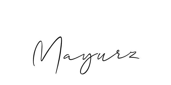 The best way (Allison_Script) to make a short signature is to pick only two or three words in your name. The name Mayurz include a total of six letters. For converting this name. Mayurz signature style 2 images and pictures png