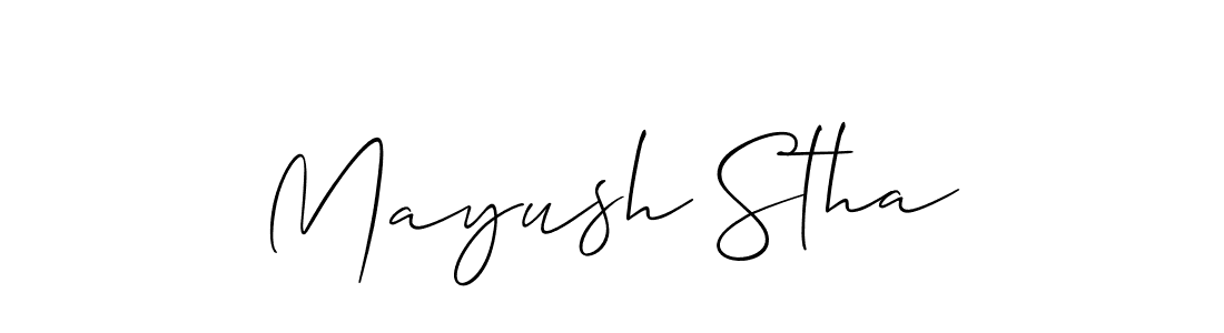 This is the best signature style for the Mayush Stha name. Also you like these signature font (Allison_Script). Mix name signature. Mayush Stha signature style 2 images and pictures png