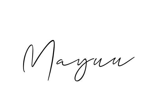 It looks lik you need a new signature style for name Mayuu. Design unique handwritten (Allison_Script) signature with our free signature maker in just a few clicks. Mayuu signature style 2 images and pictures png