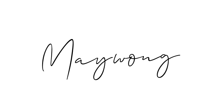The best way (Allison_Script) to make a short signature is to pick only two or three words in your name. The name Maywong include a total of six letters. For converting this name. Maywong signature style 2 images and pictures png