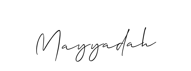 How to make Mayyadah signature? Allison_Script is a professional autograph style. Create handwritten signature for Mayyadah name. Mayyadah signature style 2 images and pictures png