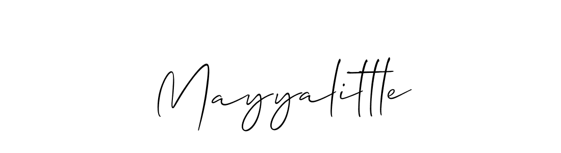 It looks lik you need a new signature style for name Mayyalittle. Design unique handwritten (Allison_Script) signature with our free signature maker in just a few clicks. Mayyalittle signature style 2 images and pictures png