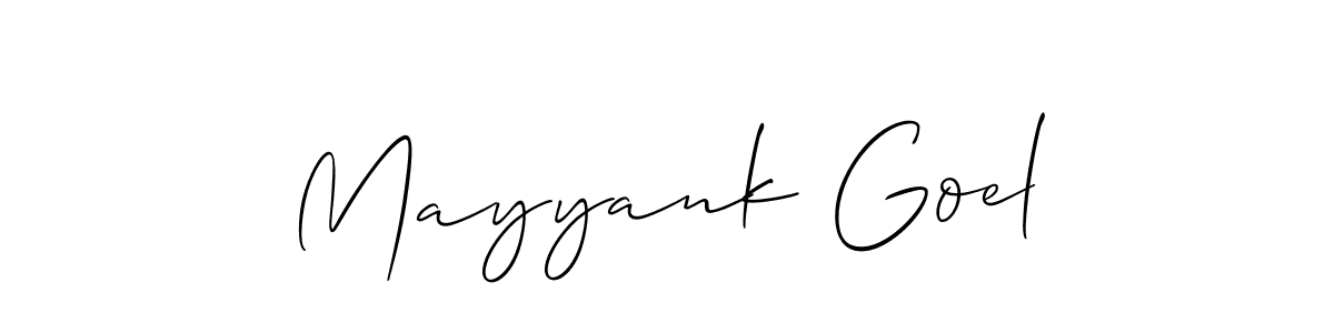 Mayyank Goel stylish signature style. Best Handwritten Sign (Allison_Script) for my name. Handwritten Signature Collection Ideas for my name Mayyank Goel. Mayyank Goel signature style 2 images and pictures png