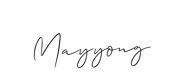 Allison_Script is a professional signature style that is perfect for those who want to add a touch of class to their signature. It is also a great choice for those who want to make their signature more unique. Get Mayyong name to fancy signature for free. Mayyong signature style 2 images and pictures png