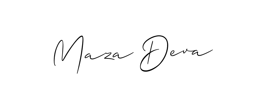 How to make Maza Deva name signature. Use Allison_Script style for creating short signs online. This is the latest handwritten sign. Maza Deva signature style 2 images and pictures png
