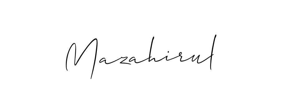 Also You can easily find your signature by using the search form. We will create Mazahirul name handwritten signature images for you free of cost using Allison_Script sign style. Mazahirul signature style 2 images and pictures png