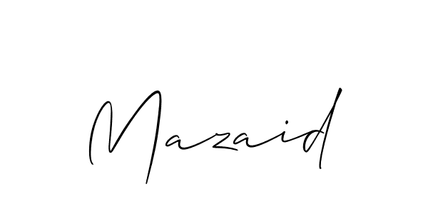 Make a beautiful signature design for name Mazaid. With this signature (Allison_Script) style, you can create a handwritten signature for free. Mazaid signature style 2 images and pictures png