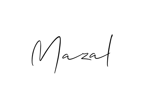 How to make Mazal signature? Allison_Script is a professional autograph style. Create handwritten signature for Mazal name. Mazal signature style 2 images and pictures png