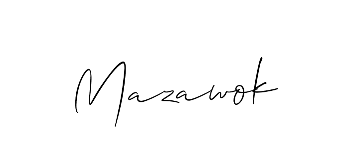 Best and Professional Signature Style for Mazawok. Allison_Script Best Signature Style Collection. Mazawok signature style 2 images and pictures png