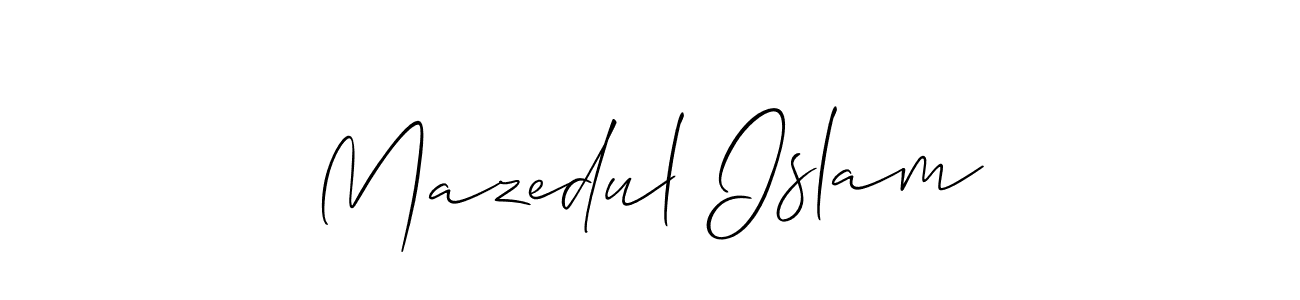 Mazedul Islam stylish signature style. Best Handwritten Sign (Allison_Script) for my name. Handwritten Signature Collection Ideas for my name Mazedul Islam. Mazedul Islam signature style 2 images and pictures png