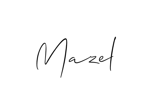 You should practise on your own different ways (Allison_Script) to write your name (Mazel) in signature. don't let someone else do it for you. Mazel signature style 2 images and pictures png