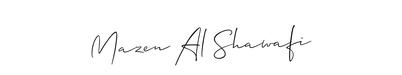 How to Draw Mazen Al Shawafi signature style? Allison_Script is a latest design signature styles for name Mazen Al Shawafi. Mazen Al Shawafi signature style 2 images and pictures png