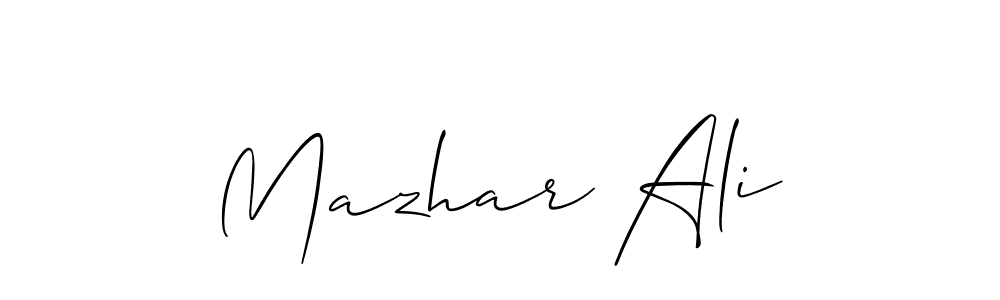 How to Draw Mazhar Ali signature style? Allison_Script is a latest design signature styles for name Mazhar Ali. Mazhar Ali signature style 2 images and pictures png