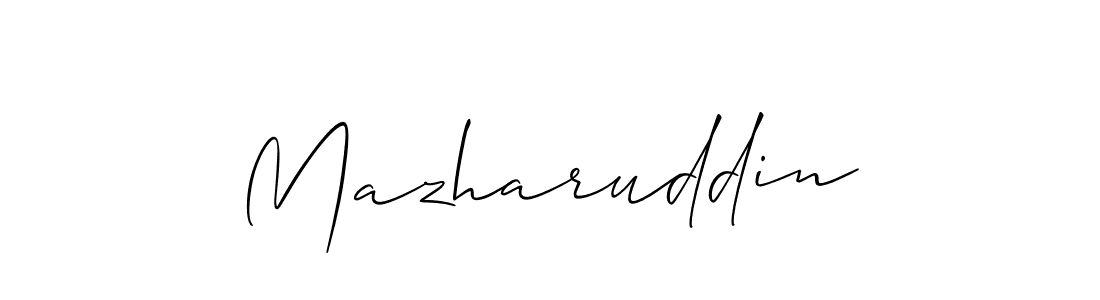 How to Draw Mazharuddin signature style? Allison_Script is a latest design signature styles for name Mazharuddin. Mazharuddin signature style 2 images and pictures png