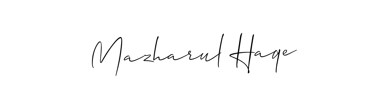 Make a beautiful signature design for name Mazharul Haqe. With this signature (Allison_Script) style, you can create a handwritten signature for free. Mazharul Haqe signature style 2 images and pictures png