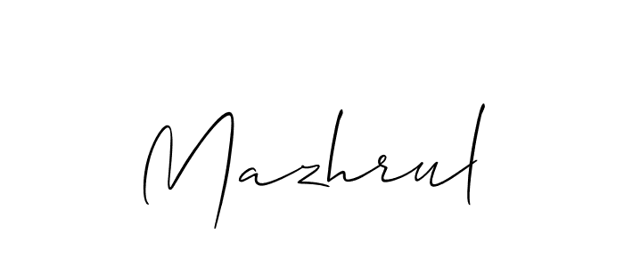 Also You can easily find your signature by using the search form. We will create Mazhrul name handwritten signature images for you free of cost using Allison_Script sign style. Mazhrul signature style 2 images and pictures png