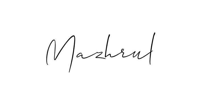How to make Mazhrul name signature. Use Allison_Script style for creating short signs online. This is the latest handwritten sign. Mazhrul signature style 2 images and pictures png