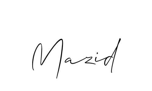 Also we have Mazid name is the best signature style. Create professional handwritten signature collection using Allison_Script autograph style. Mazid signature style 2 images and pictures png