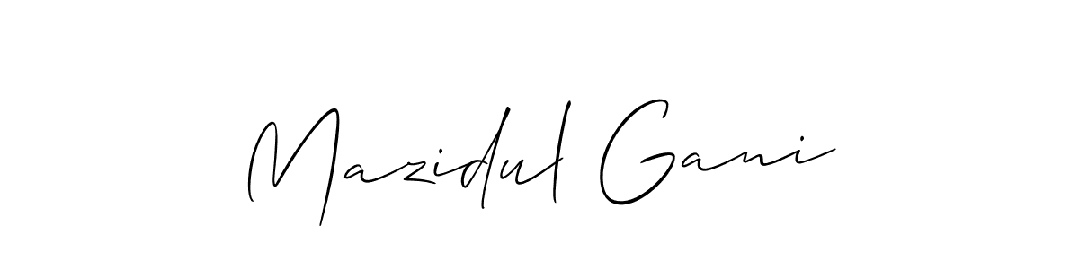 This is the best signature style for the Mazidul Gani name. Also you like these signature font (Allison_Script). Mix name signature. Mazidul Gani signature style 2 images and pictures png