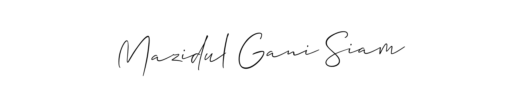How to Draw Mazidul Gani Siam signature style? Allison_Script is a latest design signature styles for name Mazidul Gani Siam. Mazidul Gani Siam signature style 2 images and pictures png