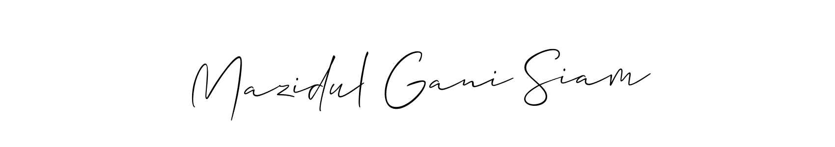 How to Draw Mazidul Gani Siam signature style? Allison_Script is a latest design signature styles for name Mazidul Gani Siam. Mazidul Gani Siam signature style 2 images and pictures png