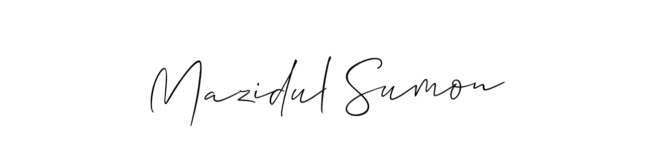 Make a short Mazidul Sumon signature style. Manage your documents anywhere anytime using Allison_Script. Create and add eSignatures, submit forms, share and send files easily. Mazidul Sumon signature style 2 images and pictures png